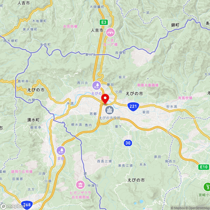 道の駅えびのの地図（zoom11）宮崎県えびの市大字永山1006番地1