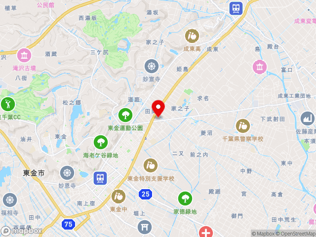千葉県の道の駅みのりの郷東金の地図