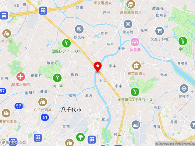 千葉県の道の駅やちよの地図