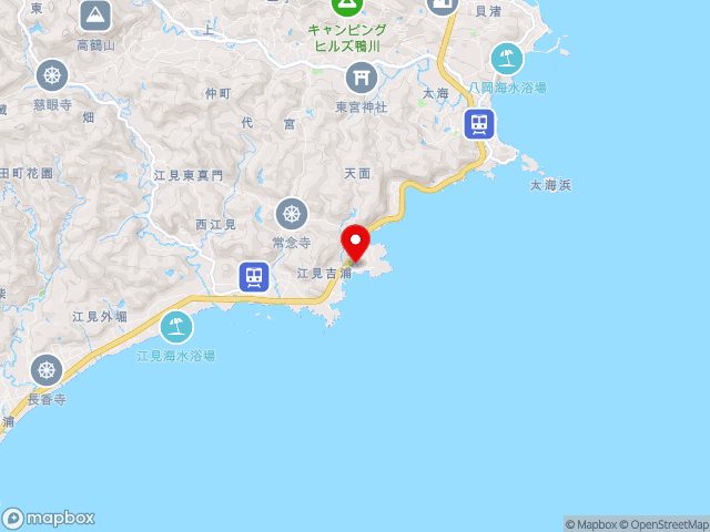 千葉県の道の駅鴨川オーシャンパークの地図