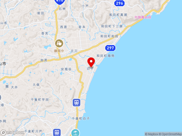 県道和田丸山線沿いの道の駅 ローズマリー公園の地図