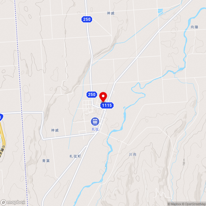 道の駅パパスランドさっつるの地図（zoom13）北海道斜里郡清里町神威1071