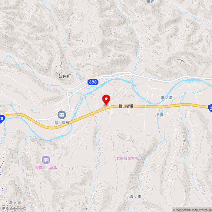 道の駅しりうちの地図（zoom13）北海道上磯郡知内町字湯の里48-13