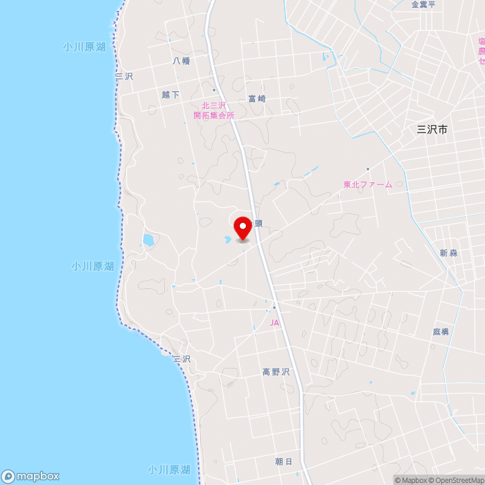道の駅みさわの地図（zoom13）青森県三沢市谷地頭4-298-652