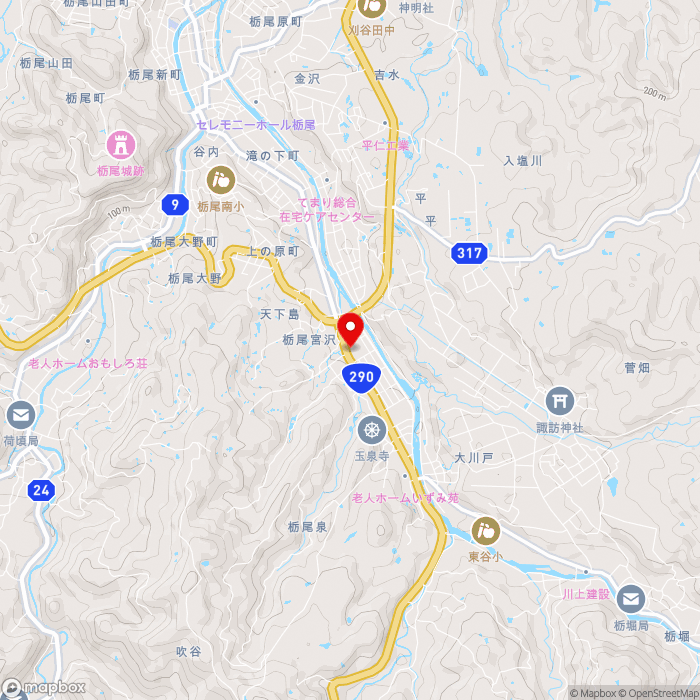 道の駅Ｒ２９０とちおの地図（zoom13）新潟県長岡市宮沢1764