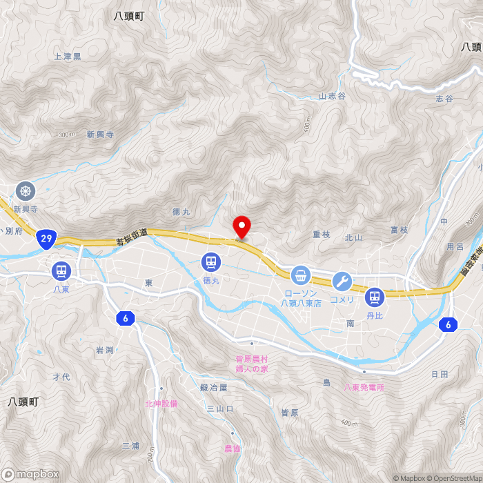 道の駅はっとうの地図（zoom13）鳥取県八頭郡八頭町徳丸625
