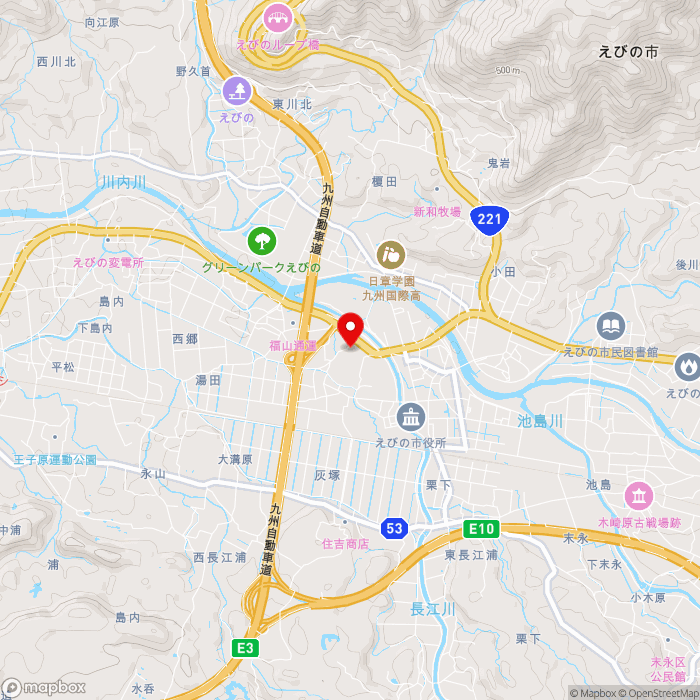 道の駅えびのの地図（zoom13）宮崎県えびの市大字永山1006番地1