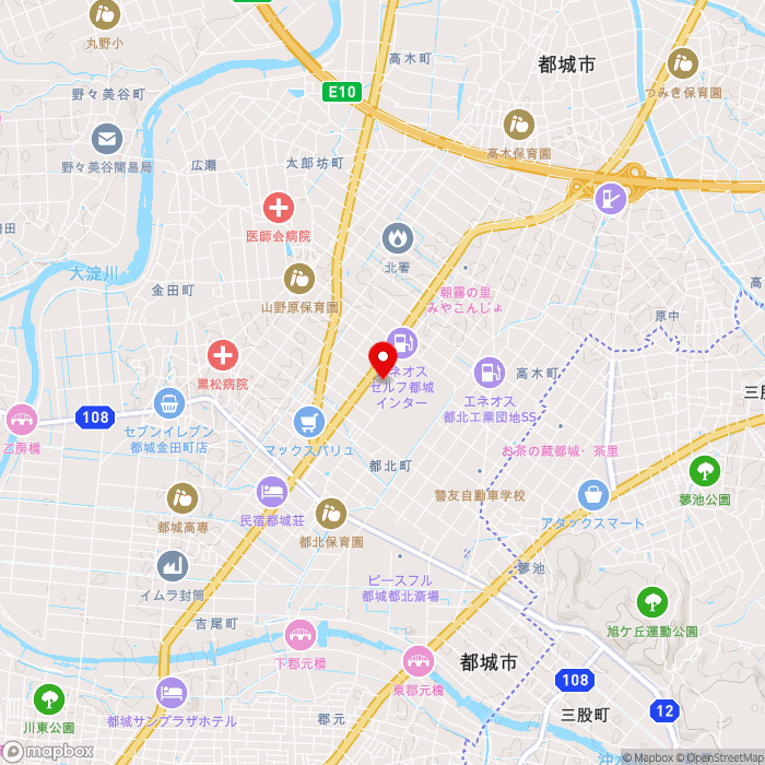 道の駅都城NiQLLの地図（zoom13）宮崎県都城市都北町5225-1