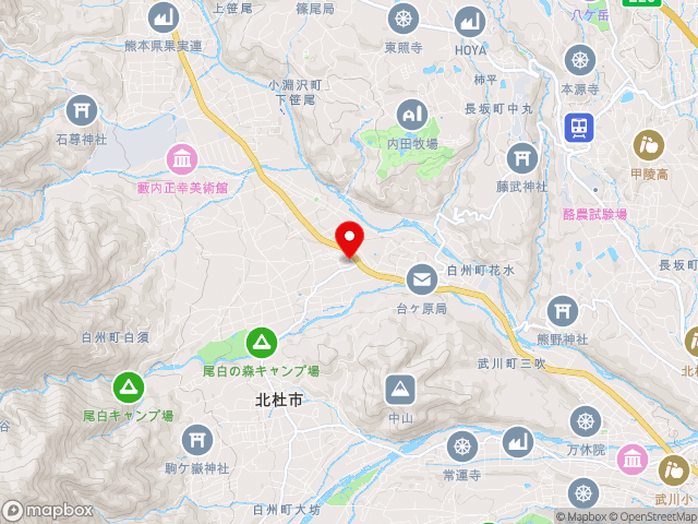 長野県の道の駅 はくしゅうの地図