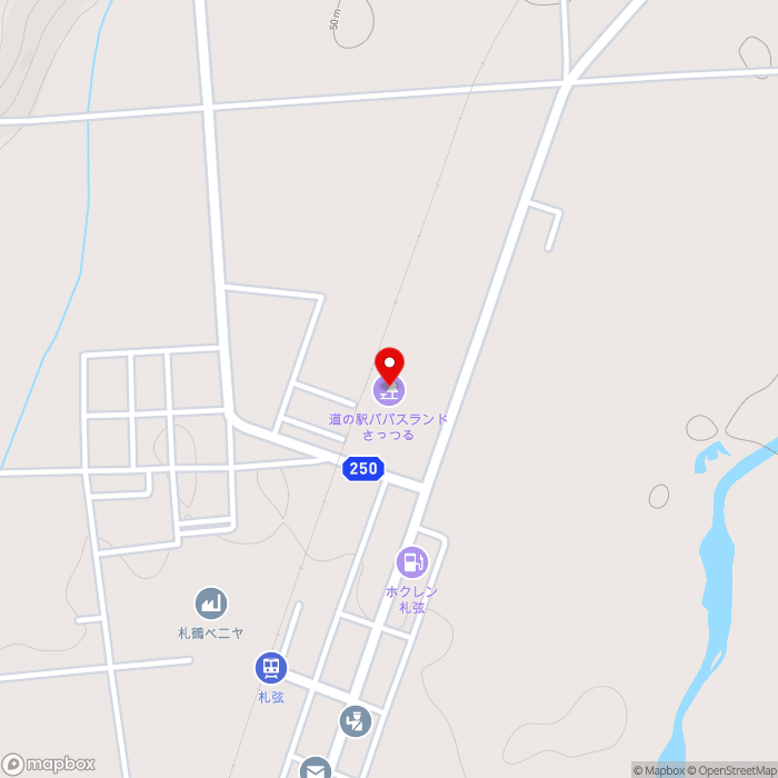 道の駅パパスランドさっつるの地図（zoom15）北海道斜里郡清里町神威1071