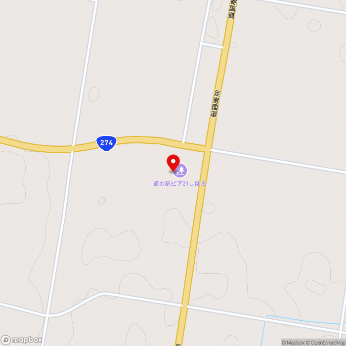 道の駅ピア２１しほろの地図（zoom15）北海道河東郡士幌町字士幌西2線147