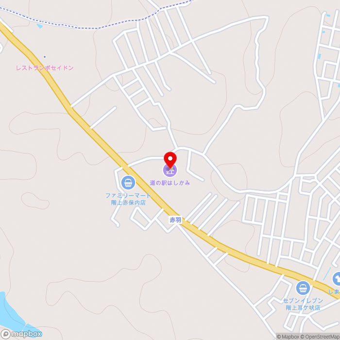 道の駅はしかみの地図（zoom15）青森県三戸郡階上町道仏字耳ヶ吠3-3