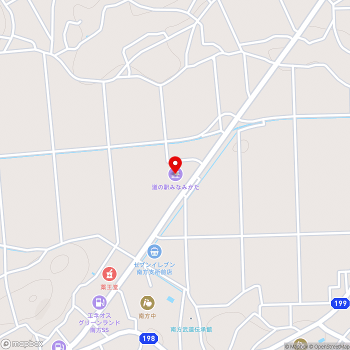 道の駅みなみかたの地図（zoom15）宮城県登米市南方町新高石浦150-1