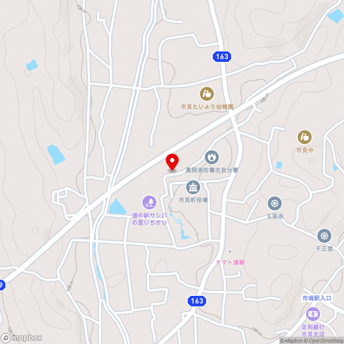 道の駅サシバの里いちかいの地図（zoom15）栃木県芳賀郡市貝町大字市塙1270番地
