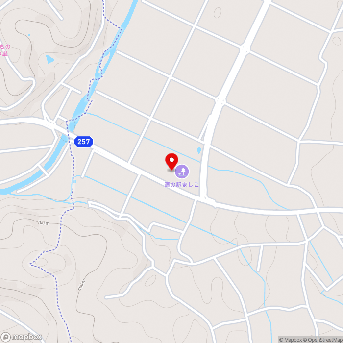 道の駅ましこの地図（zoom15）栃木県芳賀郡益子町長堤2271