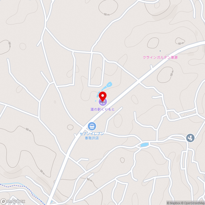 道の駅くりもとの地図（zoom15）千葉県香取市沢1372-1