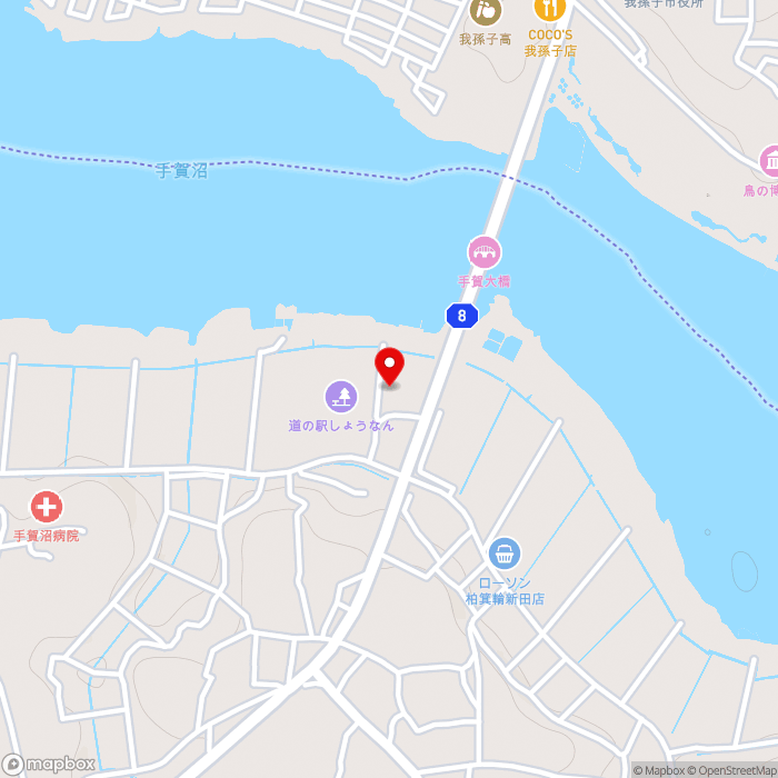 道の駅しょうなんの地図（zoom15）千葉県柏市箕輪新田59-2