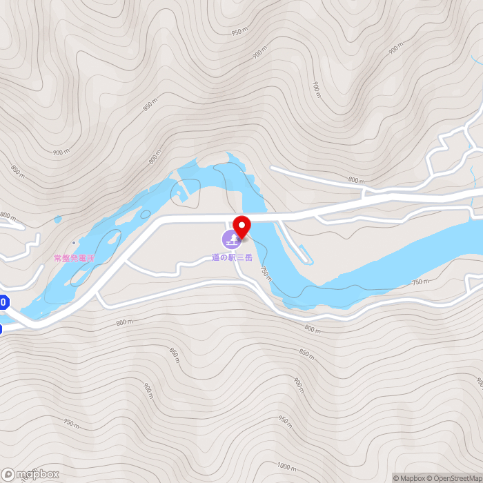 道の駅三岳の地図（zoom15）長野県木曽郡木曽町三岳10491-9