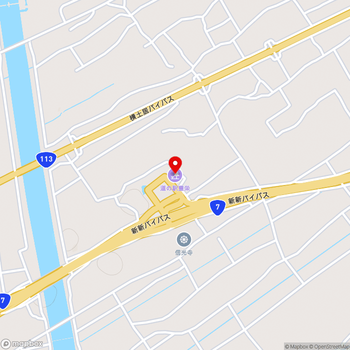 道の駅豊栄の地図（zoom15）新潟県新潟市木崎切尾山3644-乙