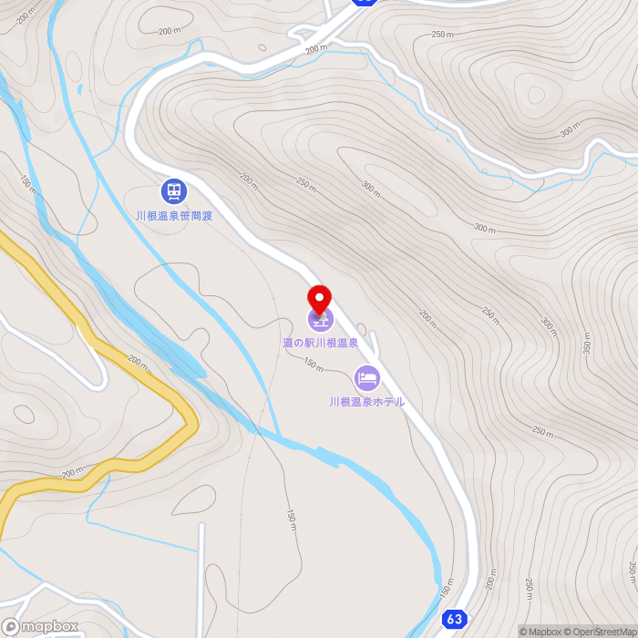 道の駅川根温泉の地図（zoom15）静岡県島田市川根町笹間渡220