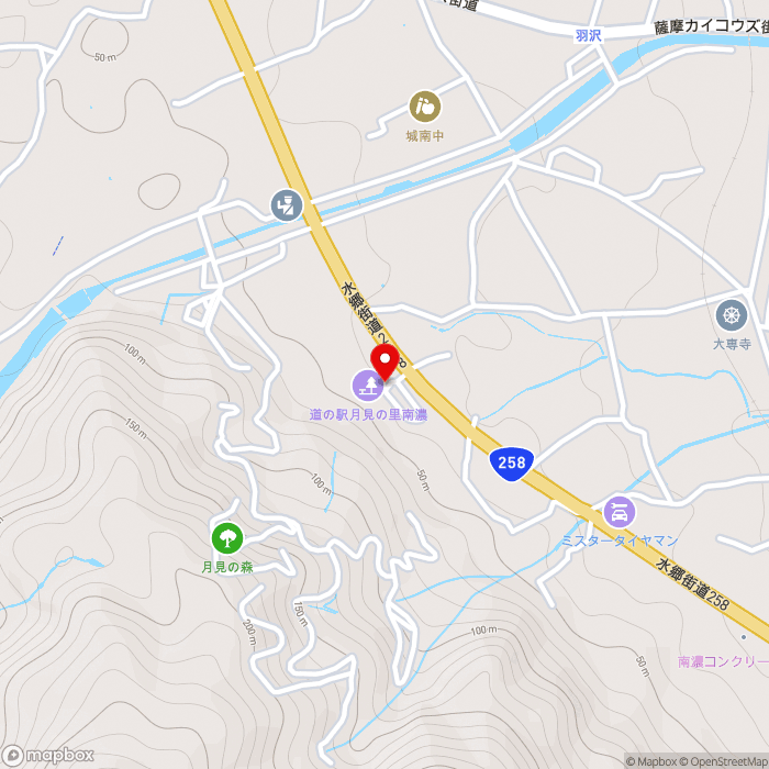 道の駅月見の里　南濃の地図（zoom15）岐阜県海津市南濃町羽沢673-1