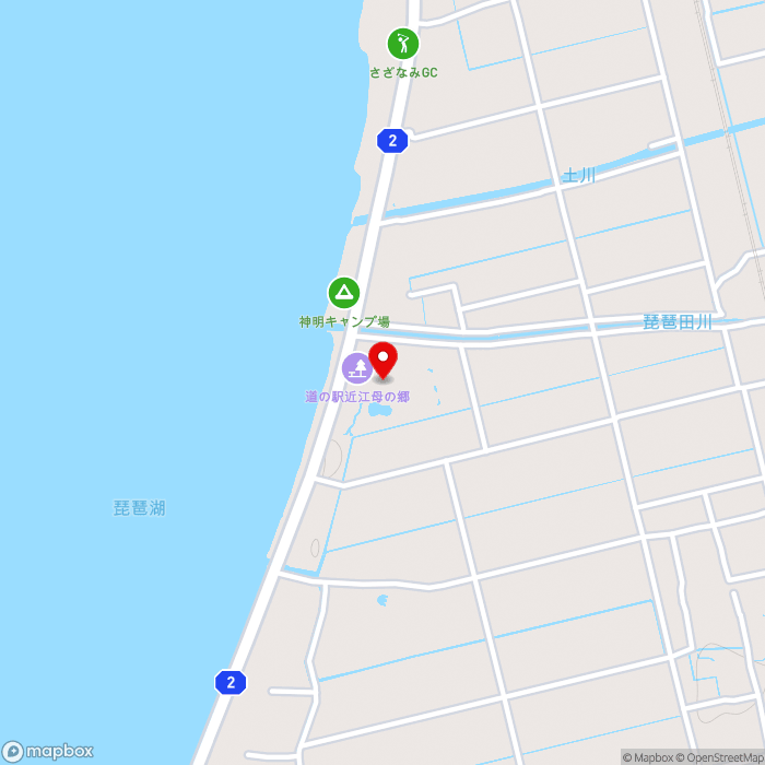 道の駅近江母の郷の地図（zoom15）滋賀県米原市宇賀野1364-1