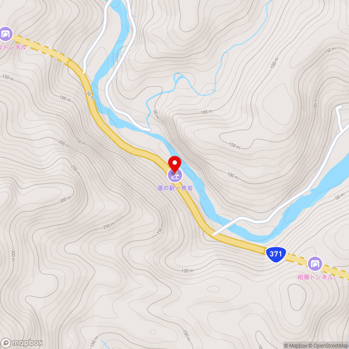 道の駅一枚岩の地図（zoom15）和歌山県東牟婁郡古座川町相瀬290番地の2