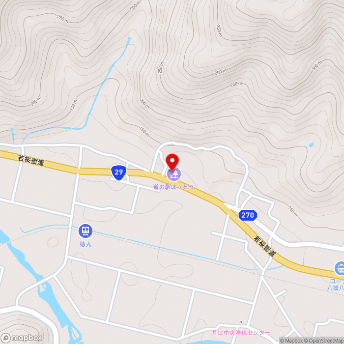 道の駅はっとうの地図（zoom15）鳥取県八頭郡八頭町徳丸625
