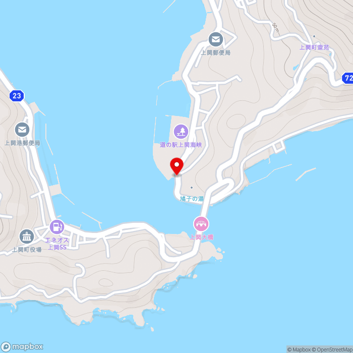道の駅上関海峡の地図（zoom15）山口県熊毛郡上関町大字室津904番地15