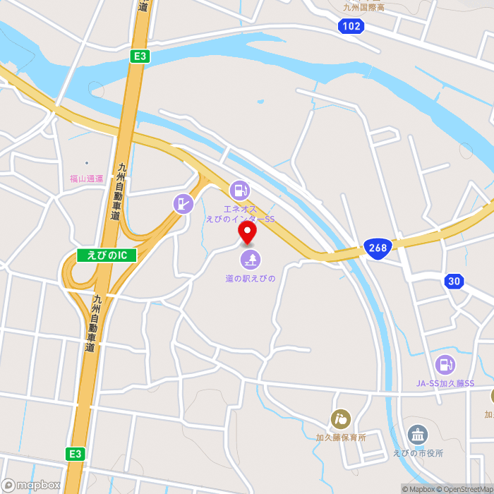 道の駅えびのの地図（zoom15）宮崎県えびの市大字永山1006番地1