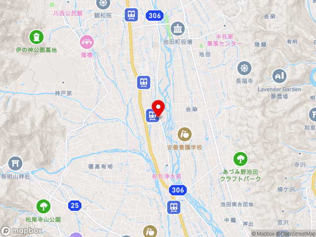 道の駅安曇野松川地図