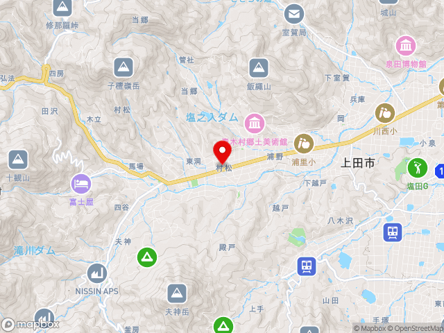 長野県の道の駅あおきの地図