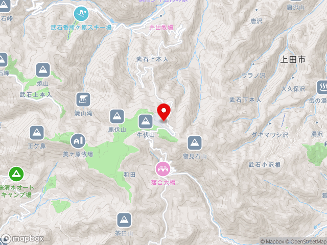 長野県の道の駅 美ヶ原高原の地図