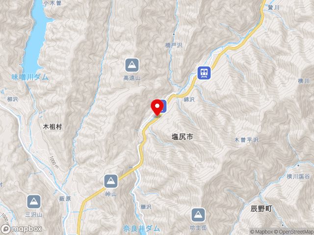 長野県の道の駅奈良井木曽の大橋の地図