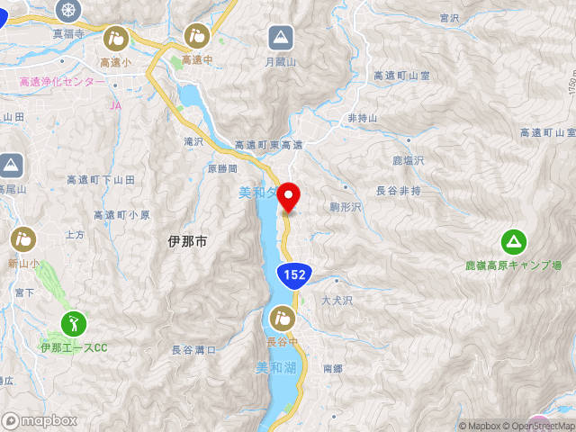 長野県の道の駅南アルプスむら長谷の地図