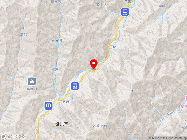 長野県の道の駅木曽ならかわの地図