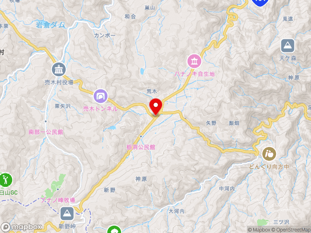 愛知県の道の駅 信州新野千石平の地図
