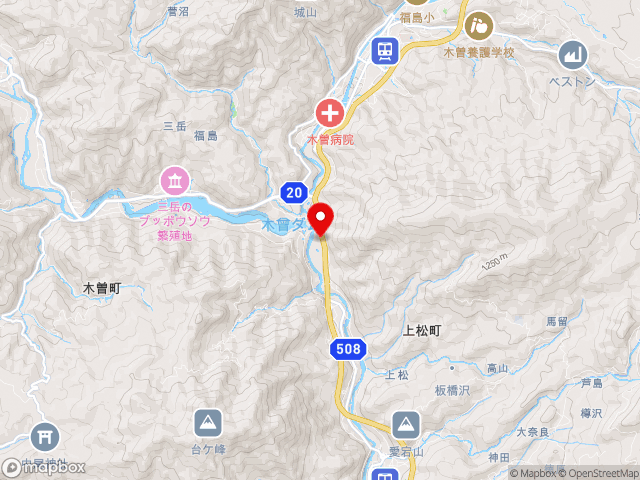 長野県の道の駅 木曽福島の地図