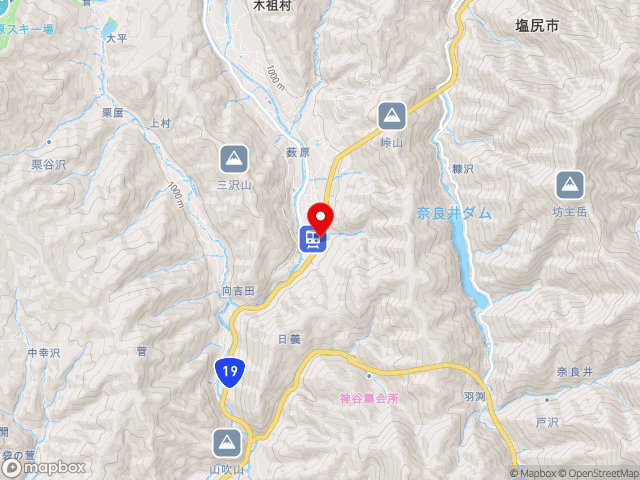 長野県の道の駅 木曽川源流の里　きそむらの地図