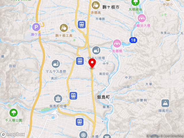 長野県の道の駅 田切の里の地図