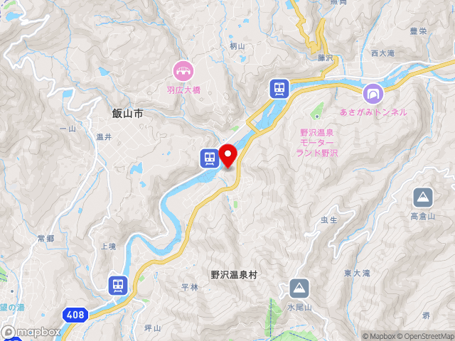 新潟県の道の駅 野沢温泉の地図