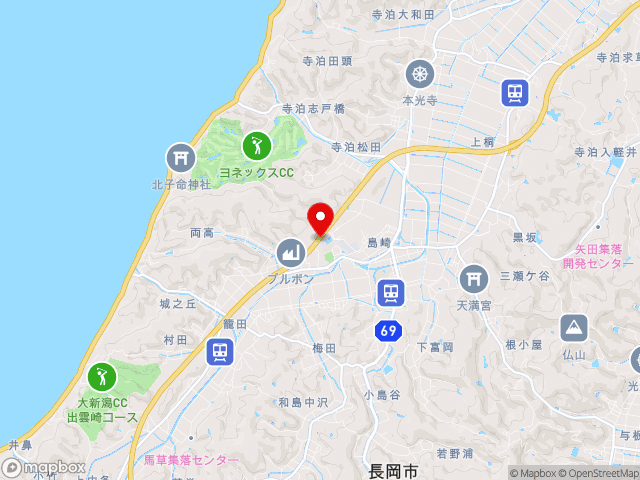 新潟県の道の駅 良寛の里　わしまの地図
