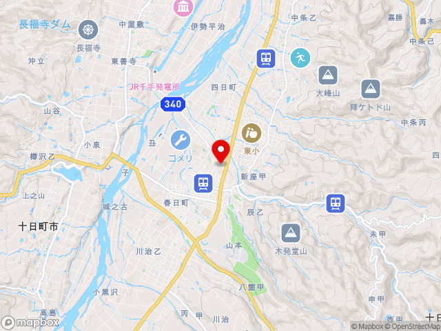 新潟県の道の駅 クロス１０十日町の地図