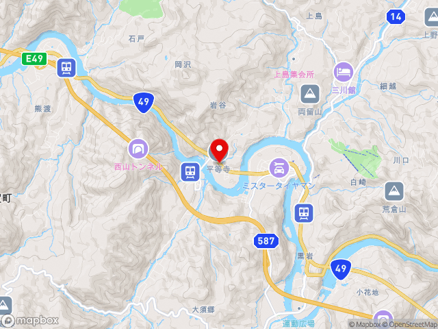 新潟県の道の駅 みかわの地図