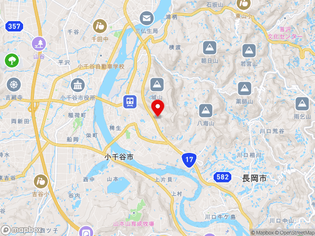 新潟県の道の駅ちぢみの里おぢやの地図