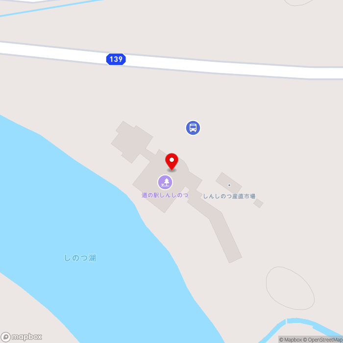 道の駅しんしのつの地図（zoom17）北海道石狩郡新篠津村第45線北2番地
