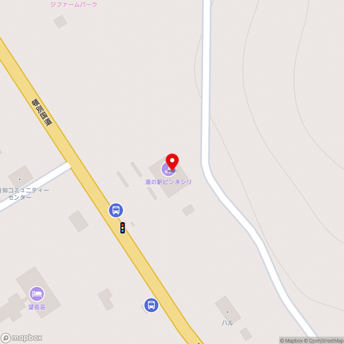 道の駅ピンネシリの地図（zoom17）北海道枝幸郡中頓別町ピンネシリ