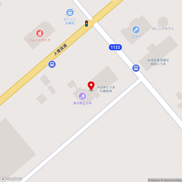 道の駅とうまの地図（zoom17）北海道上川郡当麻町字園別2区