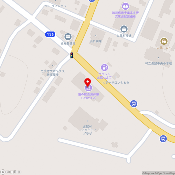 道の駅自然体感しむかっぷの地図（zoom17）北海道勇払郡占冠村字中央
