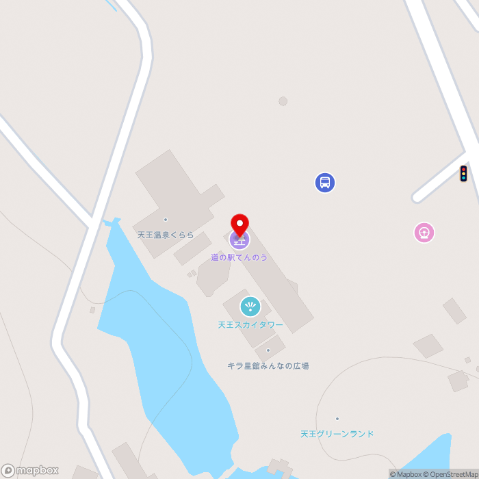 道の駅てんのうの地図（zoom17）秋田県潟上市天王字江川上谷地109-2